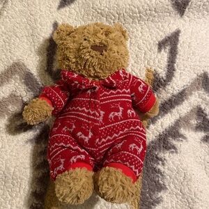 Jellycat Medium NWT Bartholomew Bear Christmas Pajamas